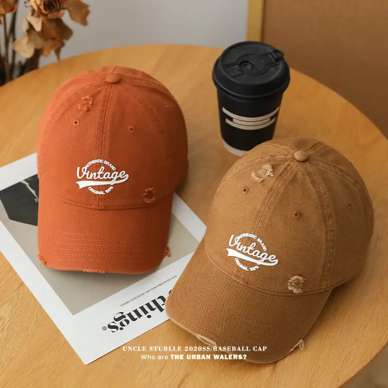 Uncle Stumble Vintage Baseball Cap Beige Wide Brim — feature 13