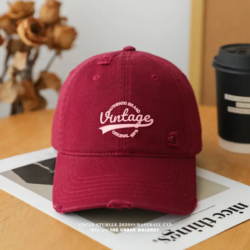 Uncle Stumble Vintage Baseball Cap Beige Wide Brim — feature 17
