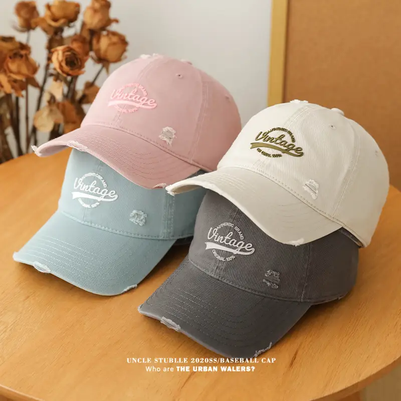 Uncle Stumble Vintage Baseball Cap Beige Wide Brim — feature 2