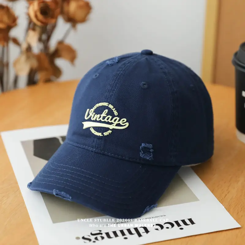 Uncle Stumble Vintage Baseball Cap Beige Wide Brim — feature 20