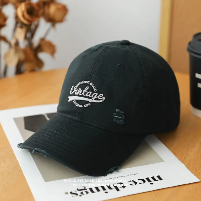 Uncle Stumble Vintage Baseball Cap Beige Wide Brim — feature 21
