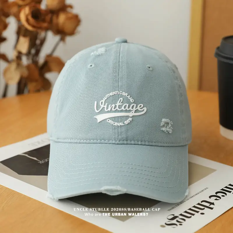 Uncle Stumble Vintage Baseball Cap Beige Wide Brim — feature 6