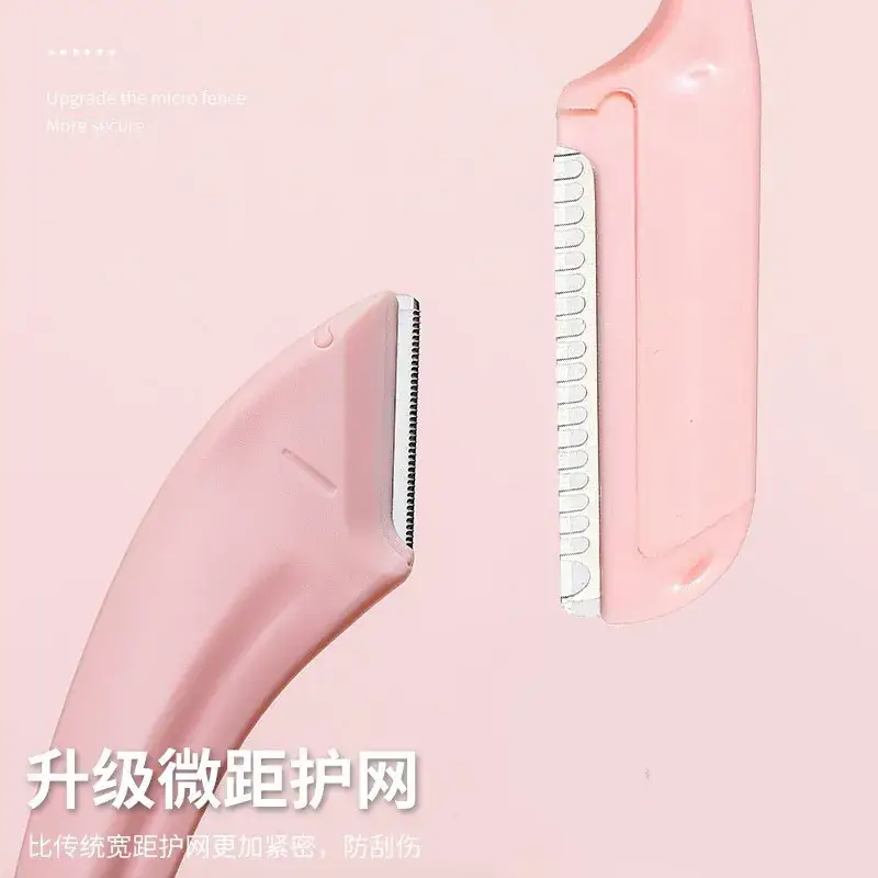 Pink Eyebrow Trimmer Knife with Comb for Women - Image 19