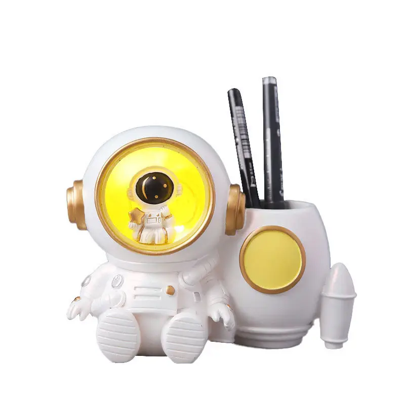 Hot Astronaut Pen Holder with Light & Makeup Brush