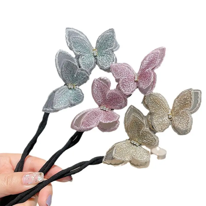 Lazy Butterfly Hair Curler with Blue Butterfly Design - Image 9