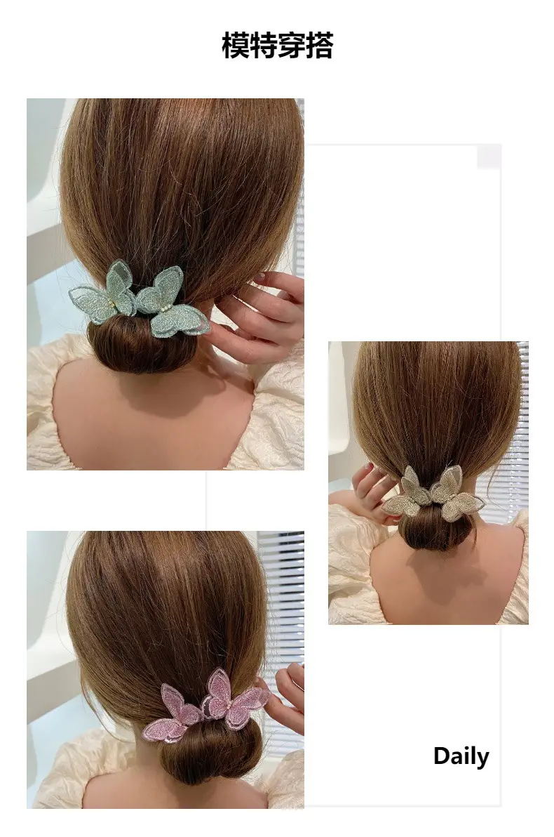 Lazy Butterfly Hair Curler with Blue Butterfly Design — feature 5