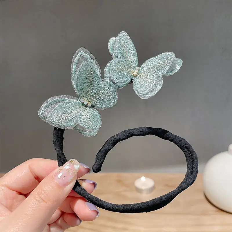 Lazy Butterfly Hair Curler with Blue Butterfly Design - Image 2