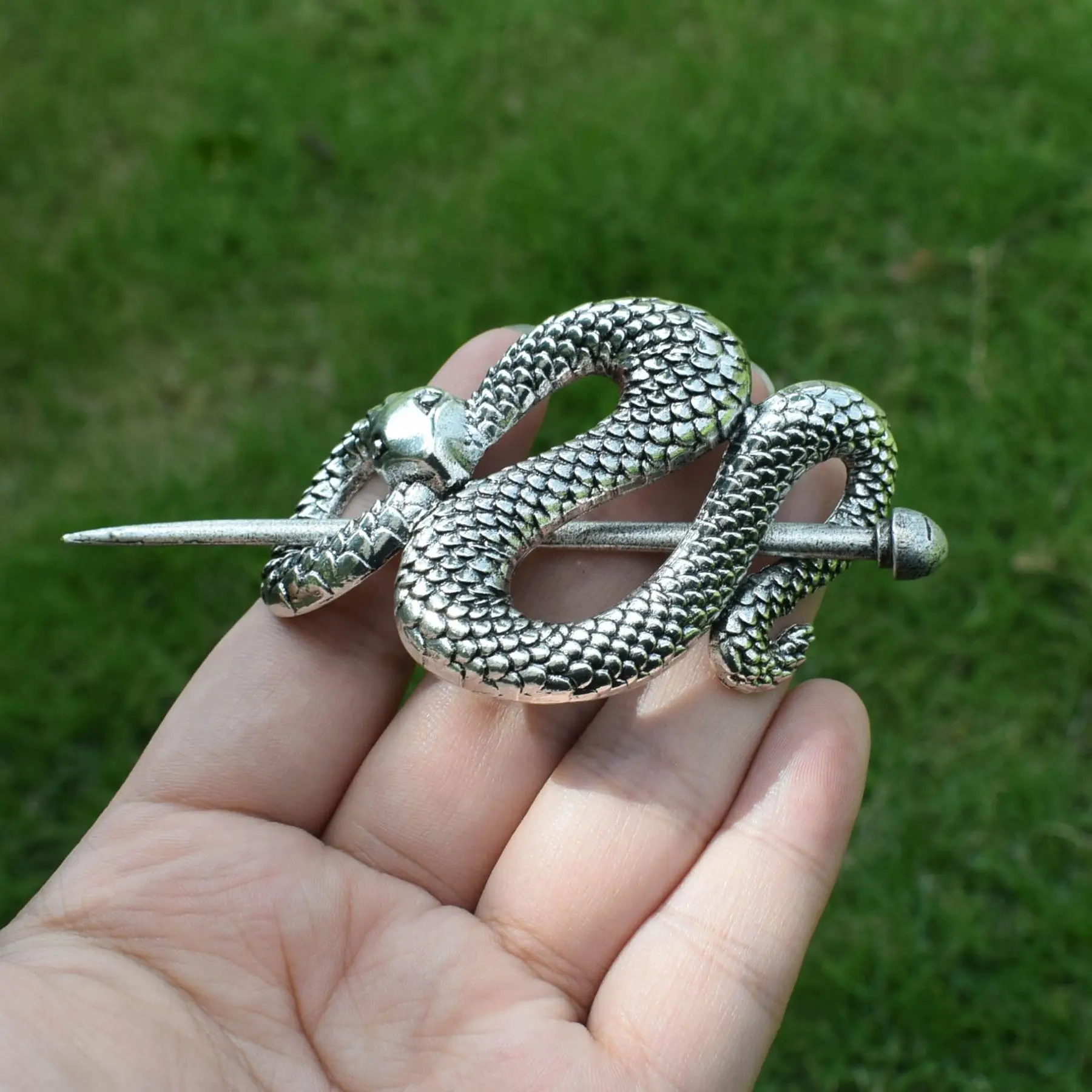 Vintage Snake Hairpin Gothic Witch Halloween Accessory - Image 3