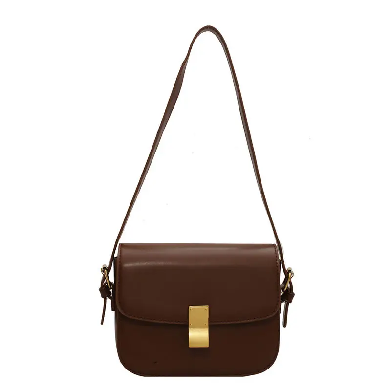 Brown Leather Messenger Bag for Women Autumn Winter - Image 7