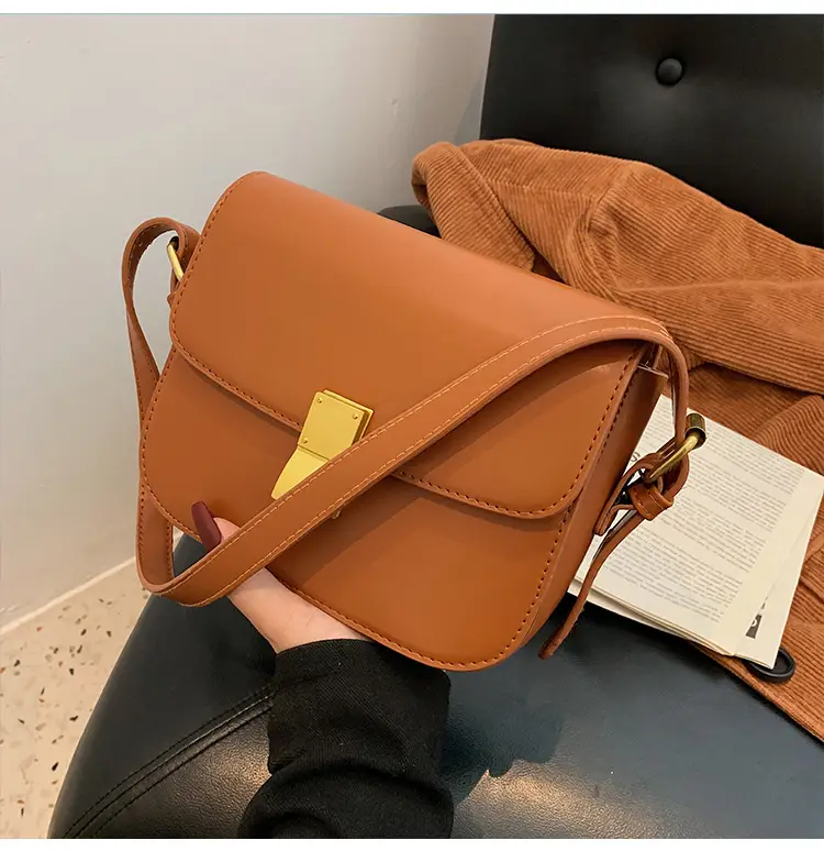 Brown Leather Messenger Bag for Women Autumn Winter — feature 24
