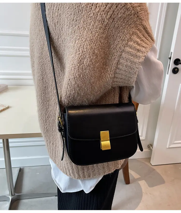 Brown Leather Messenger Bag for Women Autumn Winter — feature 7