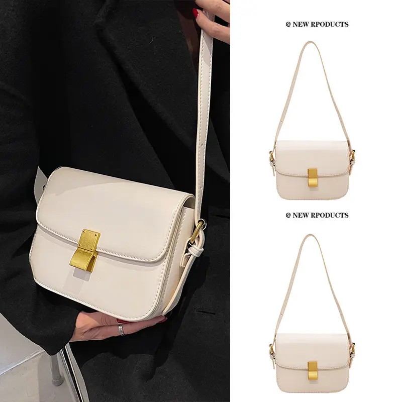 Brown Leather Messenger Bag for Women Autumn Winter - Image 4