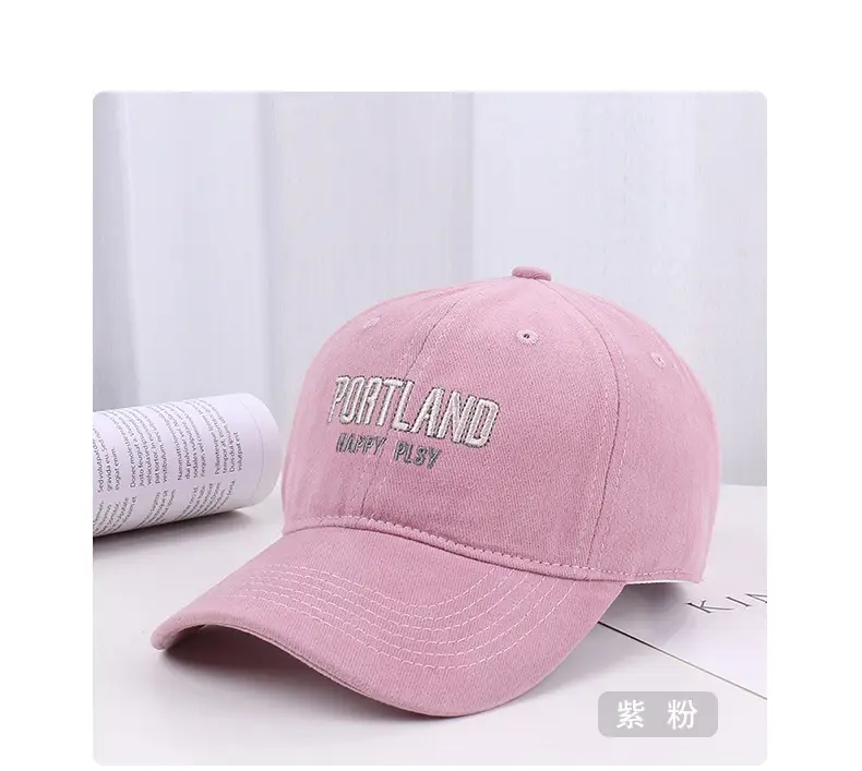 Women's Pink Letter Baseball Cap with Sun Hat Design — feature 21