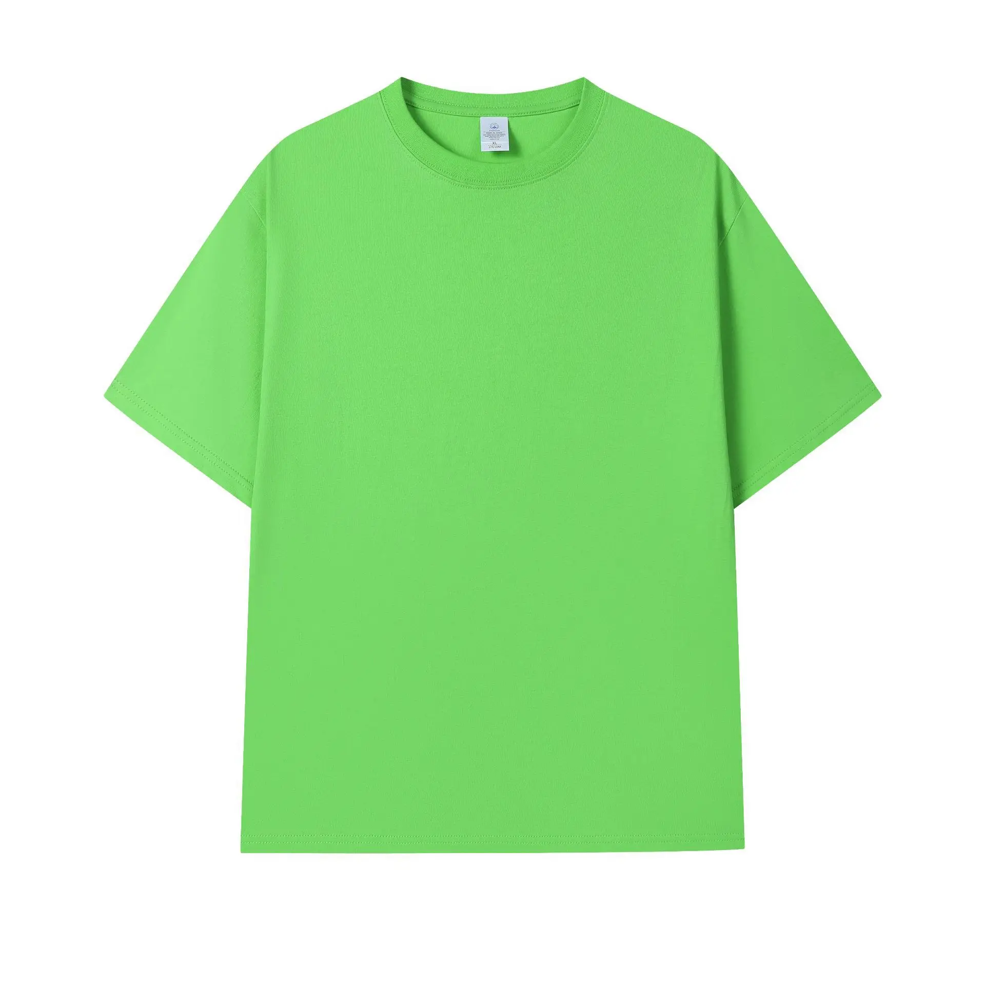 Men 2024 Black Cotton T-Shirt Round Neck Short Sleeve - Image 12