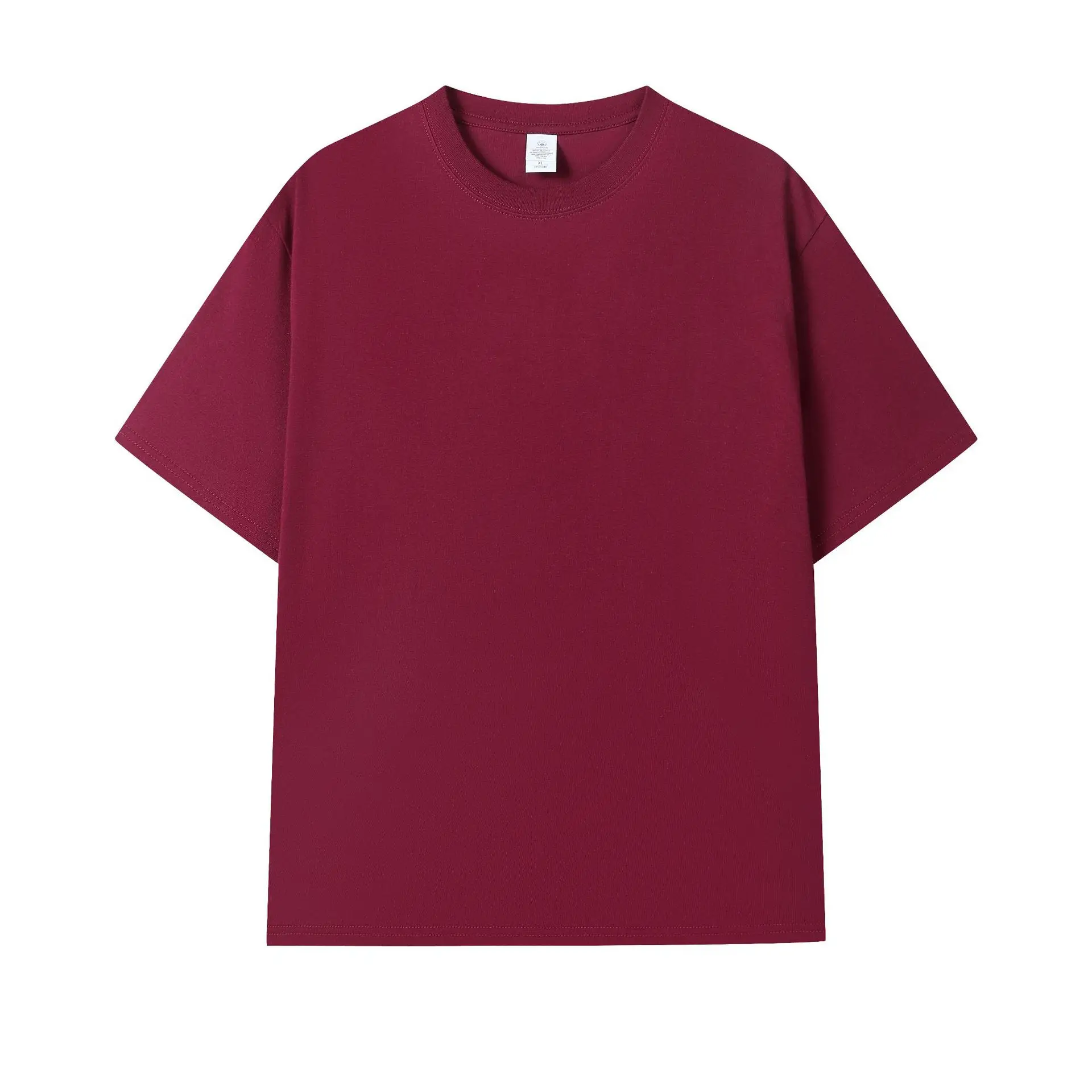 Men 2024 Black Cotton T-Shirt Round Neck Short Sleeve - Image 14