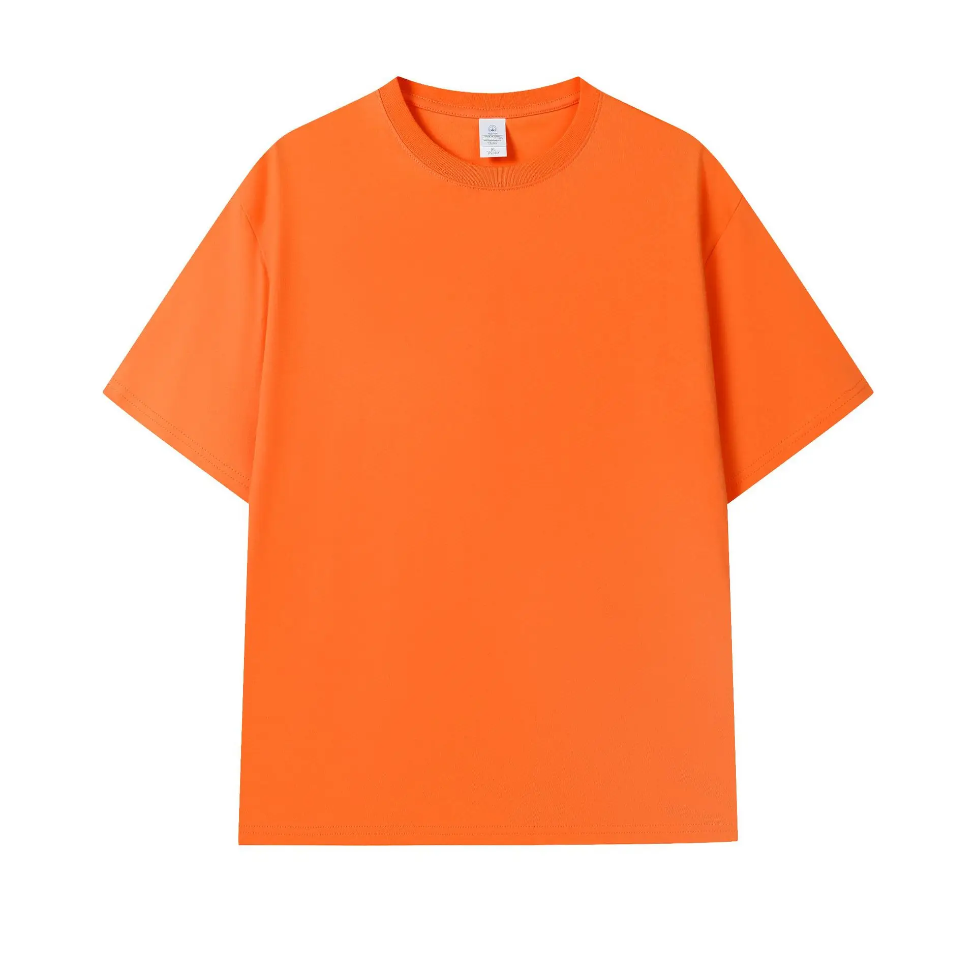 Men 2024 Black Cotton T-Shirt Round Neck Short Sleeve - Image 16