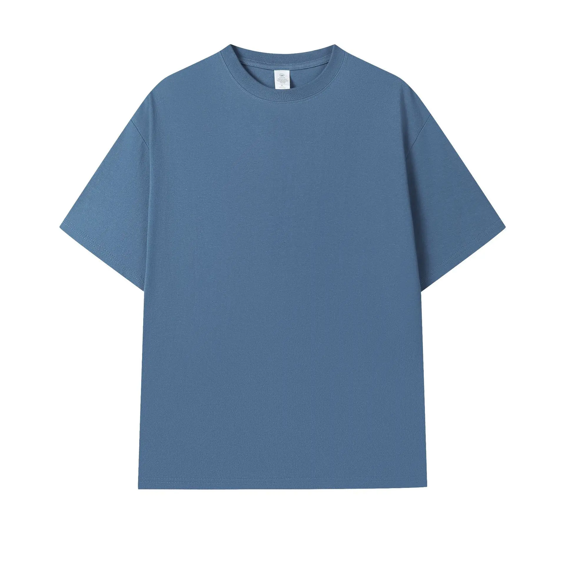 Men 2024 Black Cotton T-Shirt Round Neck Short Sleeve - Image 17