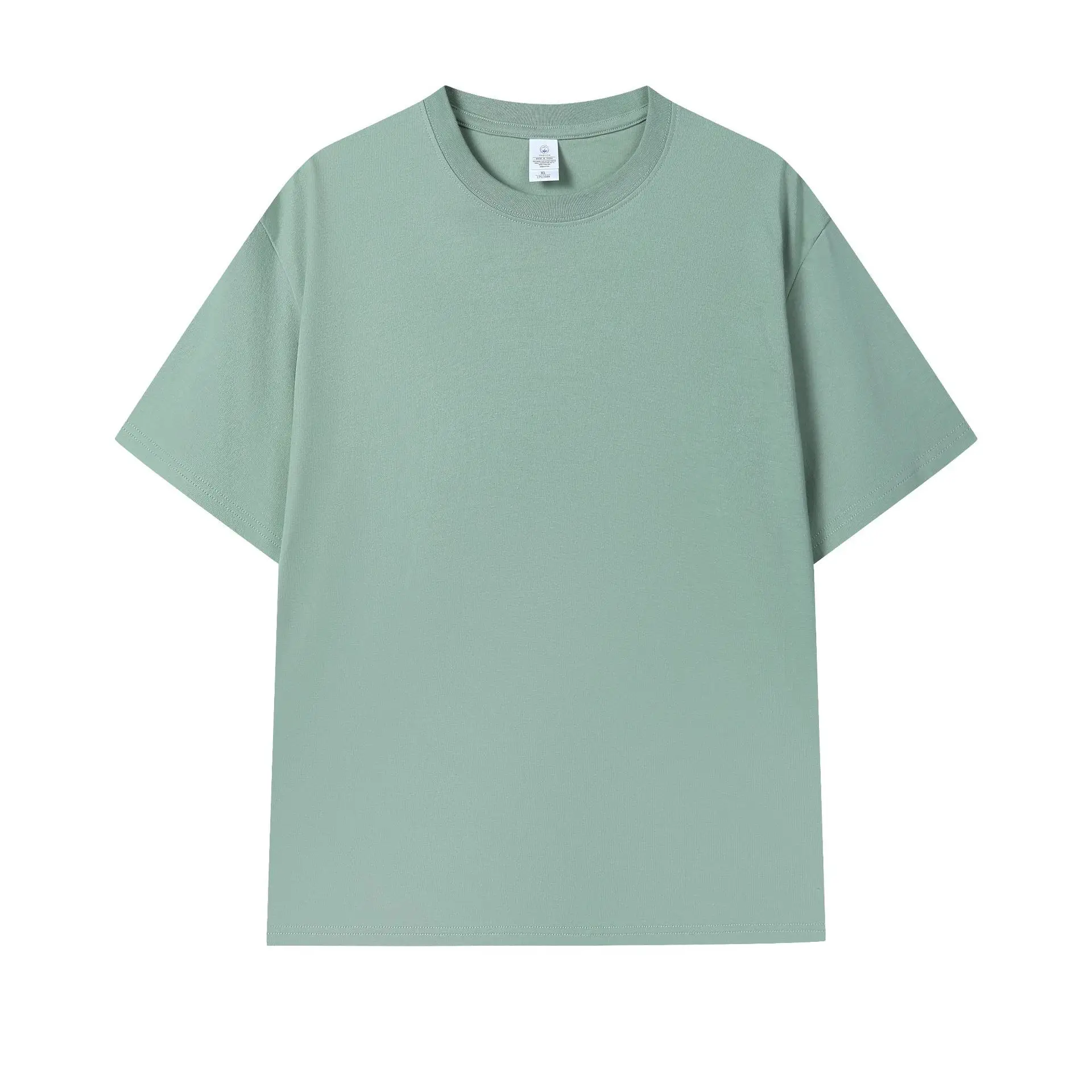 Men 2024 Black Cotton T-Shirt Round Neck Short Sleeve - Image 18