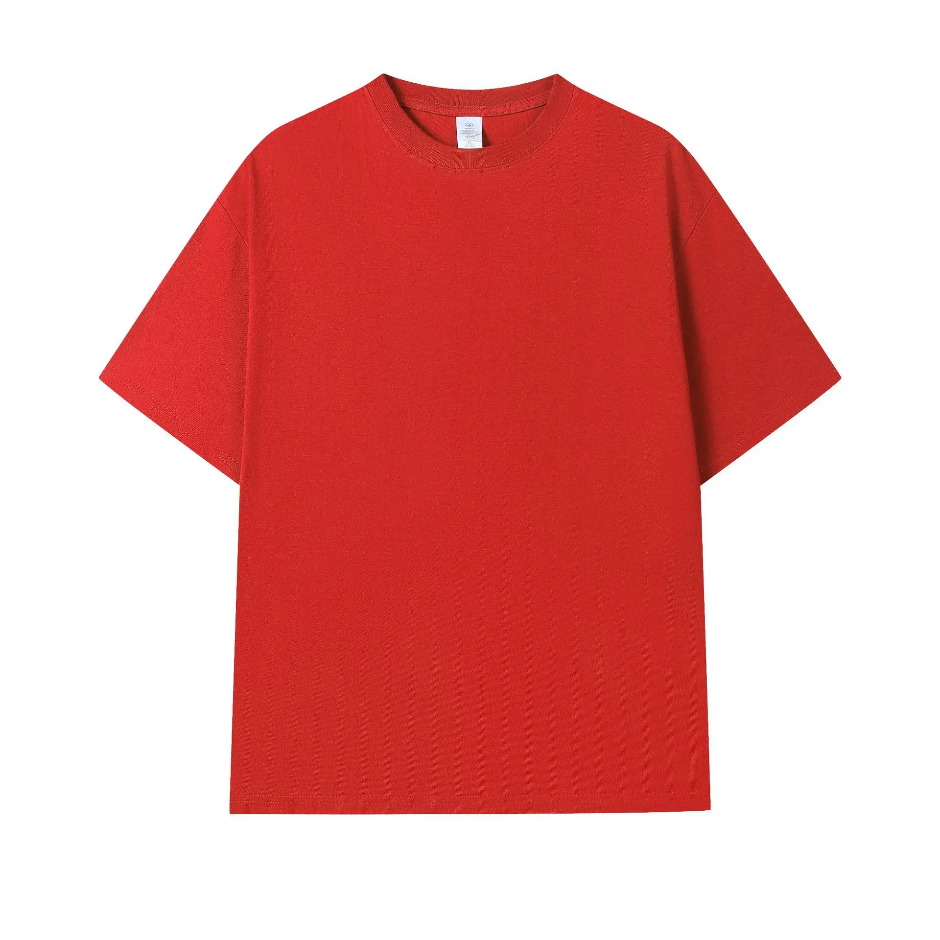 Men 2024 Black Cotton T-Shirt Round Neck Short Sleeve - Image 5