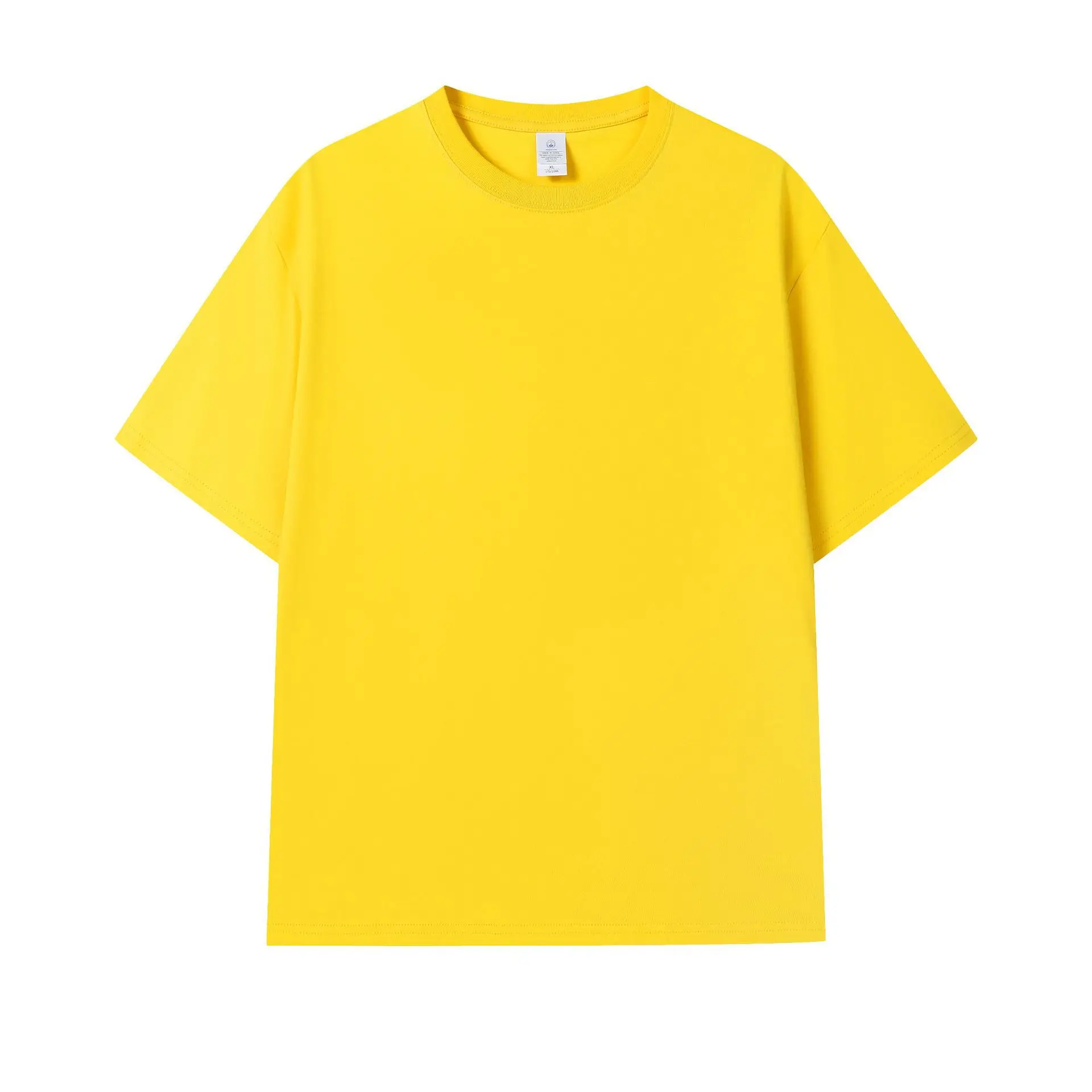 Men 2024 Black Cotton T-Shirt Round Neck Short Sleeve - Image 8