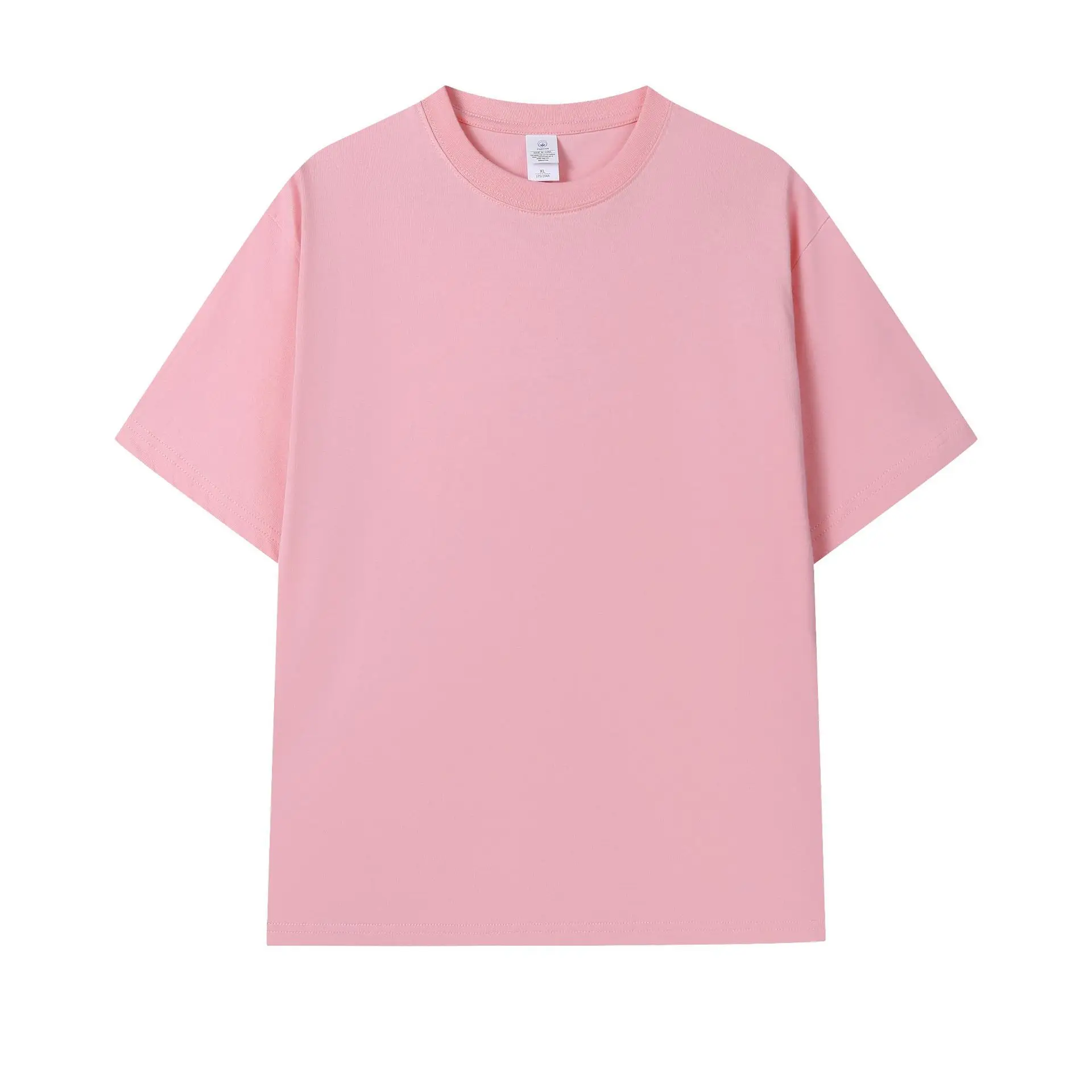 Men 2024 Black Cotton T-Shirt Round Neck Short Sleeve - Image 9