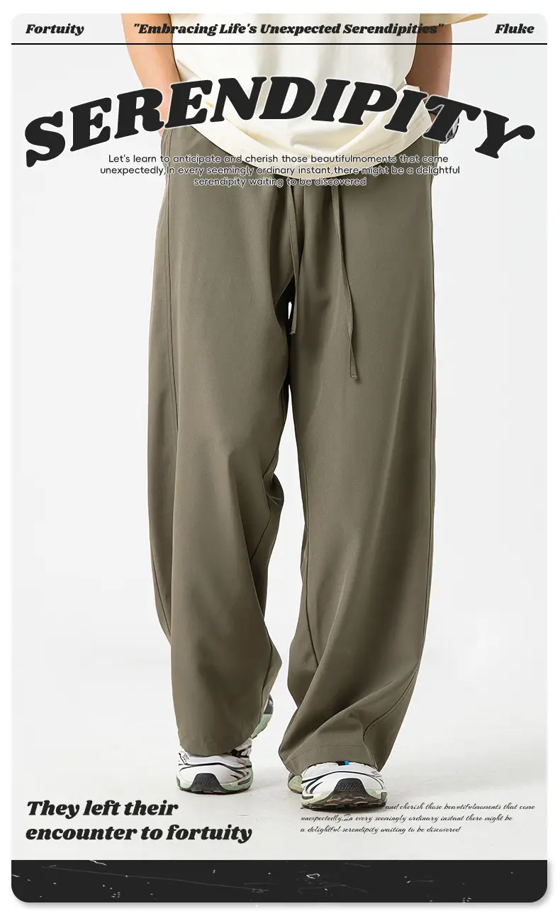 Men's Ice Silk Loose Straight Pants Solid Color — feature 6