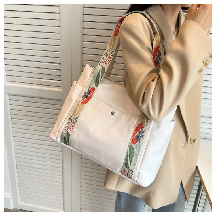 Women's Floral Printed Nylon Tote Bag Large Capacity — feature 18