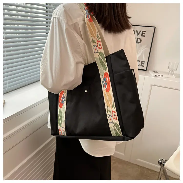 Women's Floral Printed Nylon Tote Bag Large Capacity — feature 20