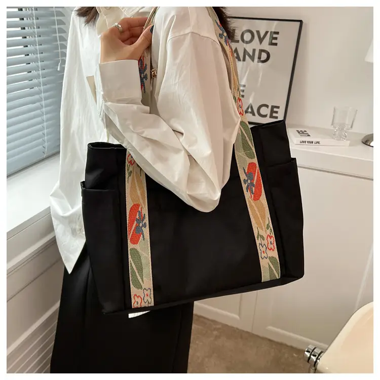 Women's Floral Printed Nylon Tote Bag Large Capacity — feature 21