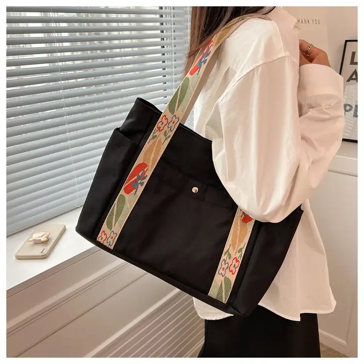 Women's Floral Printed Nylon Tote Bag Large Capacity — feature 22