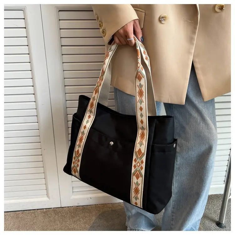 Women's Floral Printed Nylon Tote Bag Large Capacity — feature 24