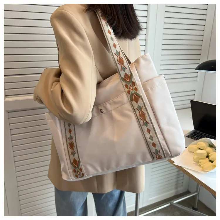 Women's Floral Printed Nylon Tote Bag Large Capacity — feature 26