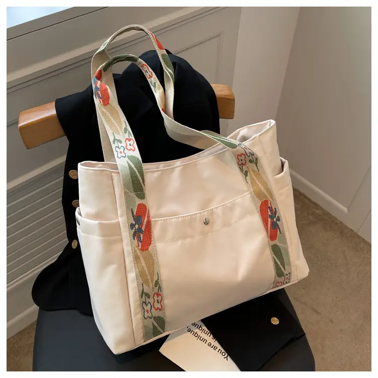 Women's Floral Printed Nylon Tote Bag Large Capacity — feature 30