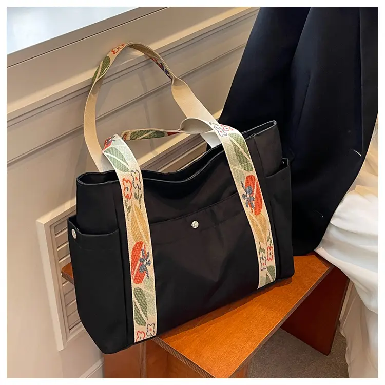 Women's Floral Printed Nylon Tote Bag Large Capacity — feature 33