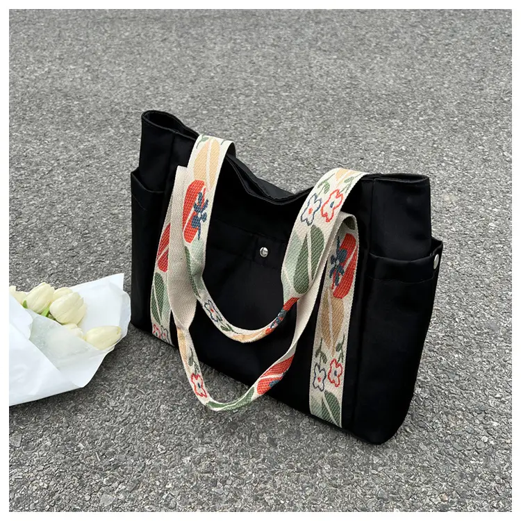 Women's Floral Printed Nylon Tote Bag Large Capacity — feature 34