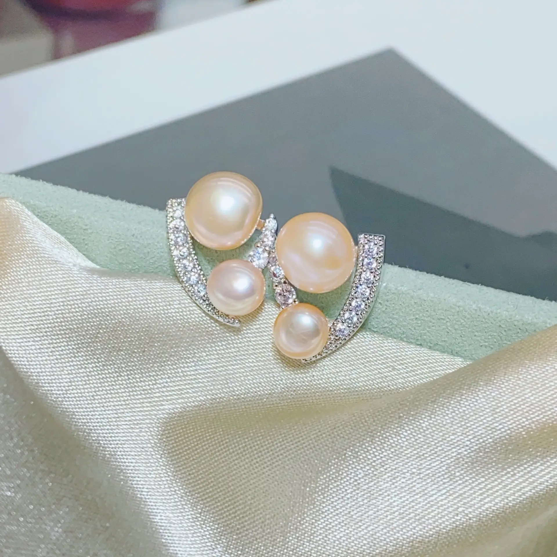 Zhuji Pearl Earrings 5-7MM Natural Freshwater Pearl 925 Silver - Image 4