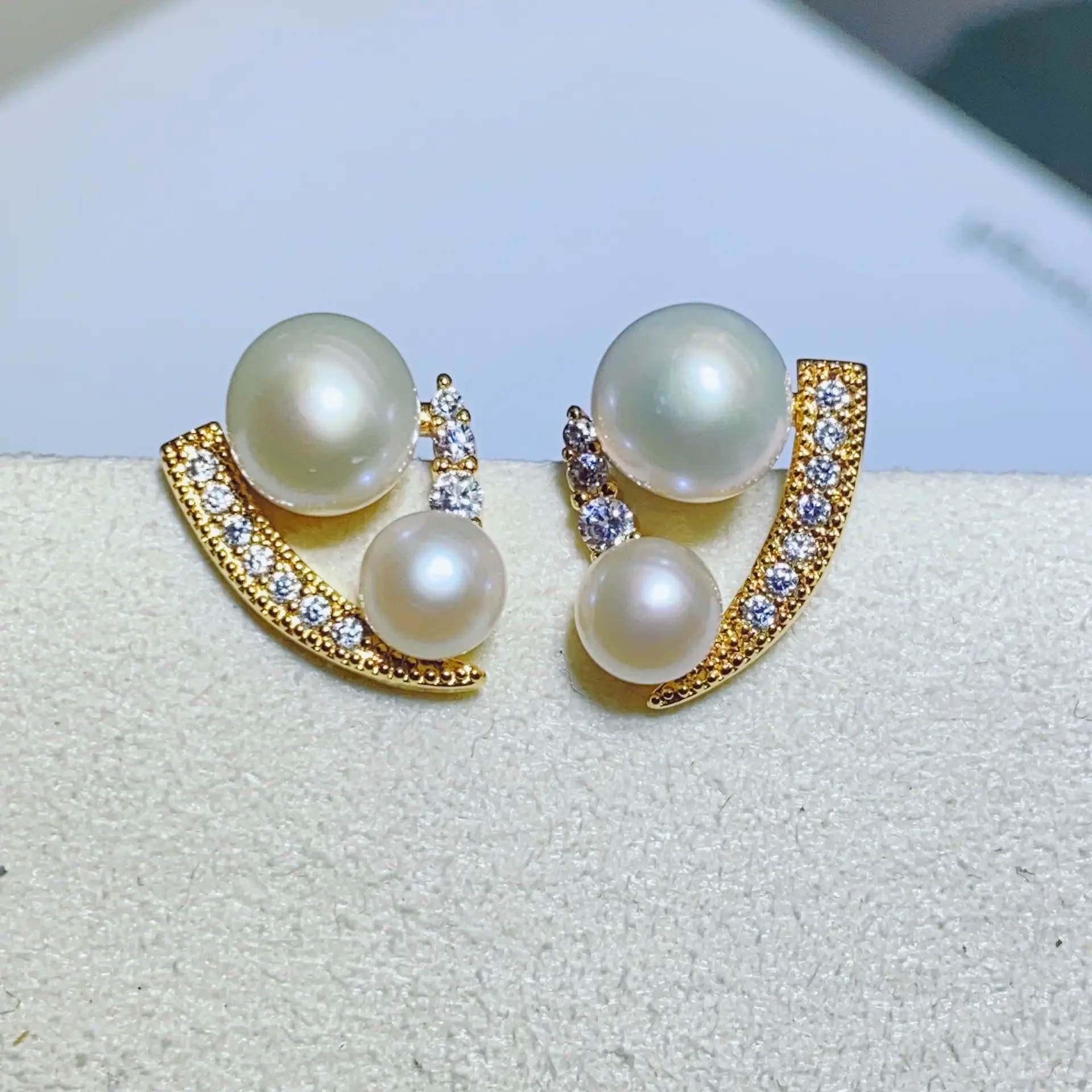 Zhuji Pearl Earrings 5-7MM Natural Freshwater Pearl 925 Silver — feature 9