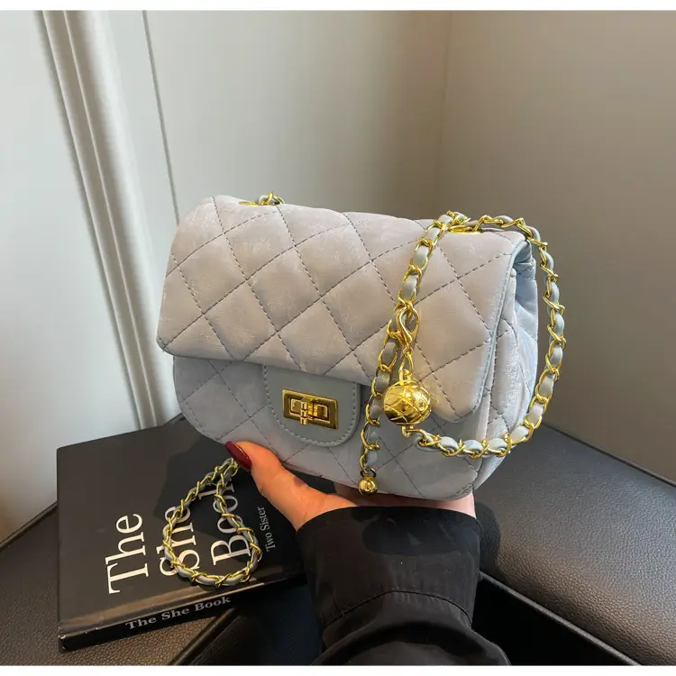 White Quilted Chain Shoulder Bag for Women — feature 35