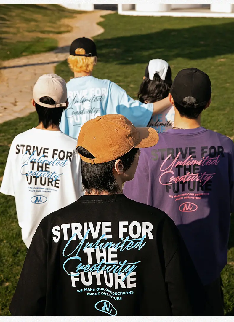 Men Purple Printed T-Shirt Future Theme Loose Fit — feature 12