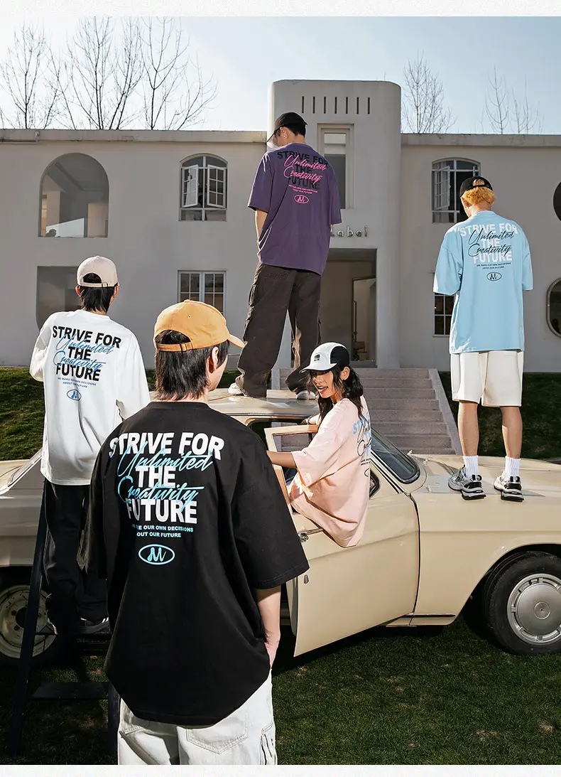 Men Purple Printed T-Shirt Future Theme Loose Fit — feature 14