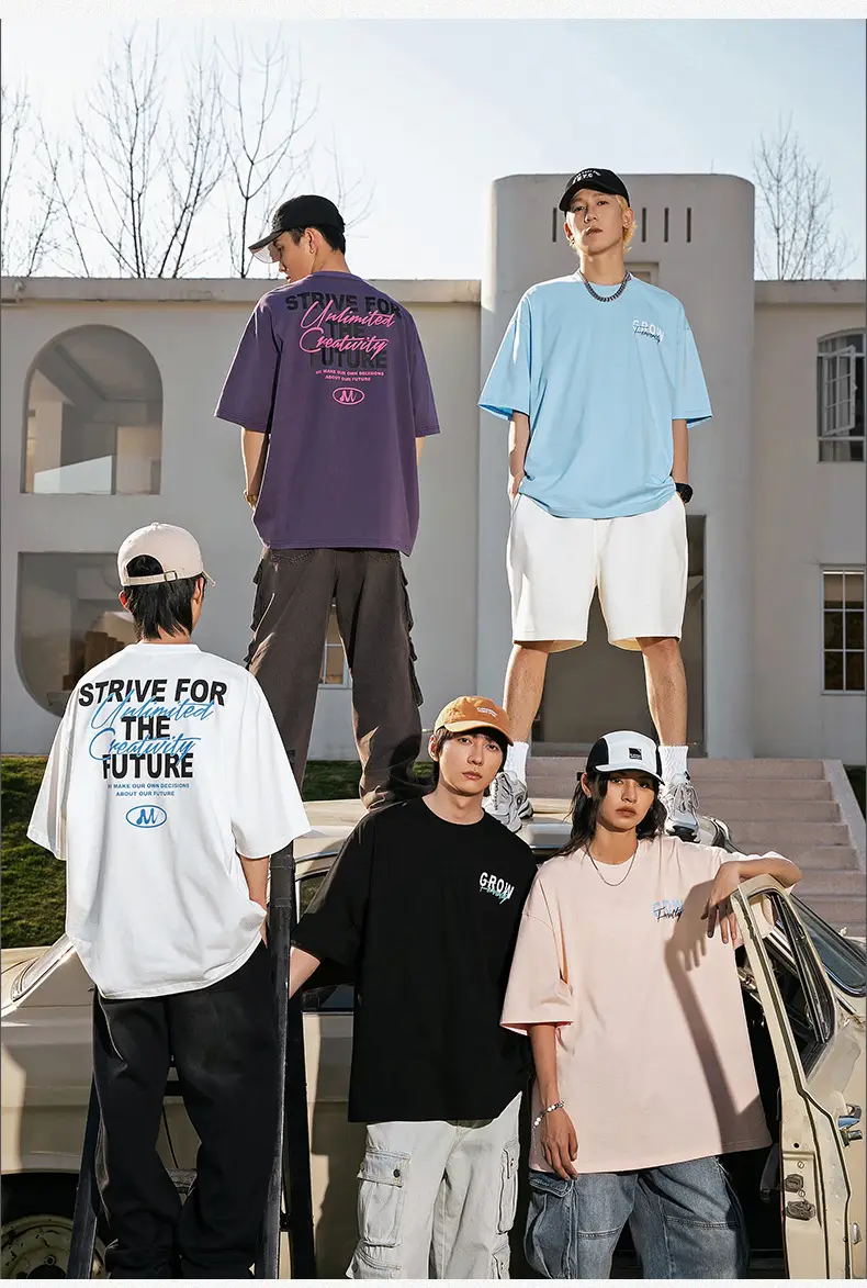 Men Purple Printed T-Shirt Future Theme Loose Fit — feature 15