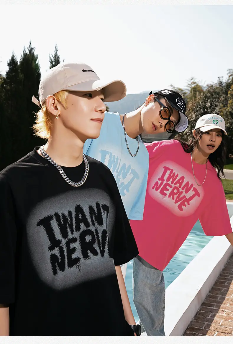 Korean Lu Men's Hollow Letter Printed T-Shirt Same Style American Trendy Brand Half Sleeve T-Shirt Q — feature 9