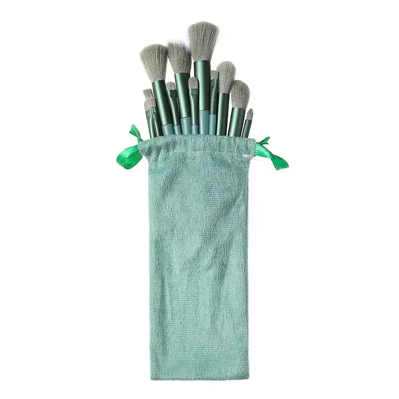 13 sets of brushes-green cloth bag