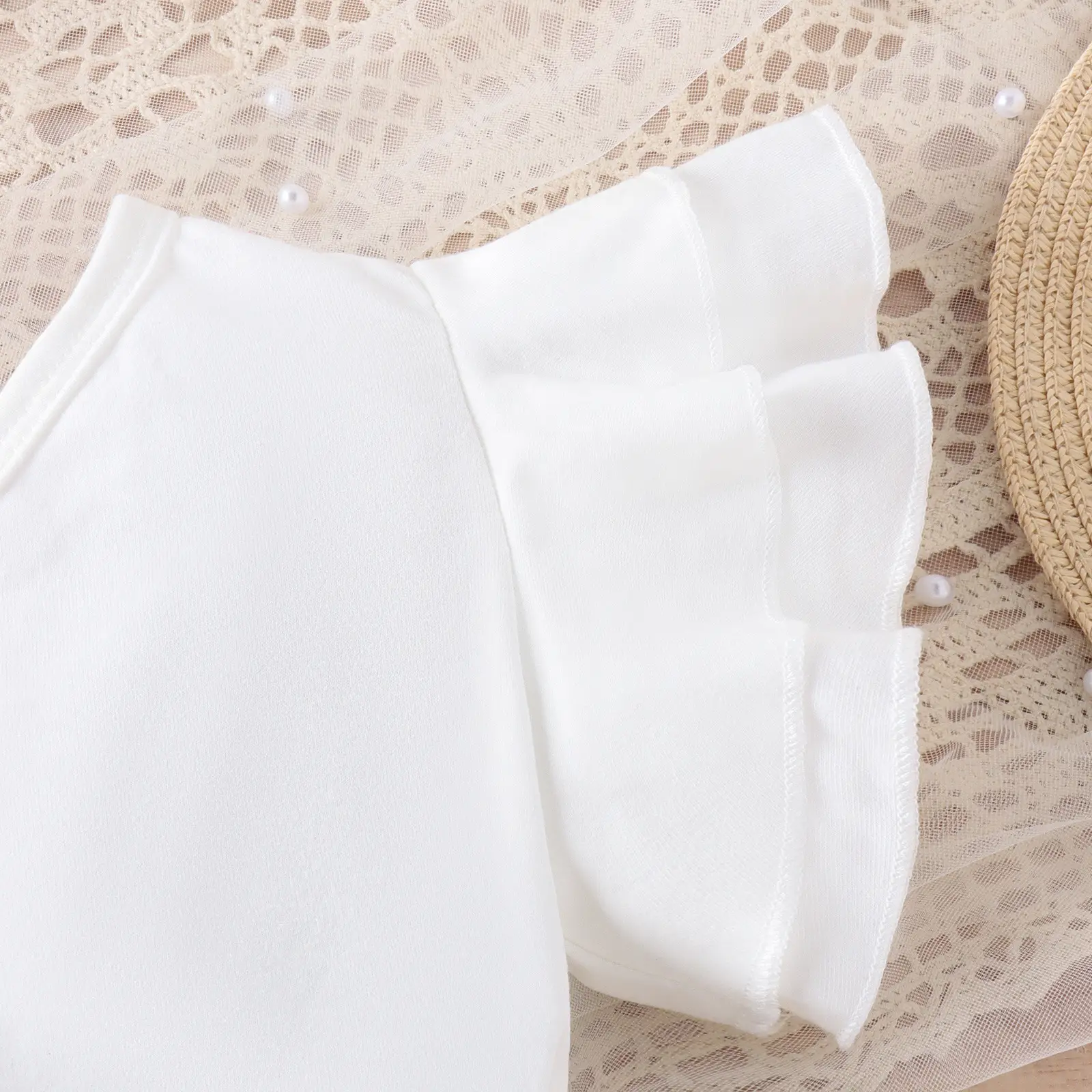 Baoxian Kids White Pink Summer Pants Set — feature 5