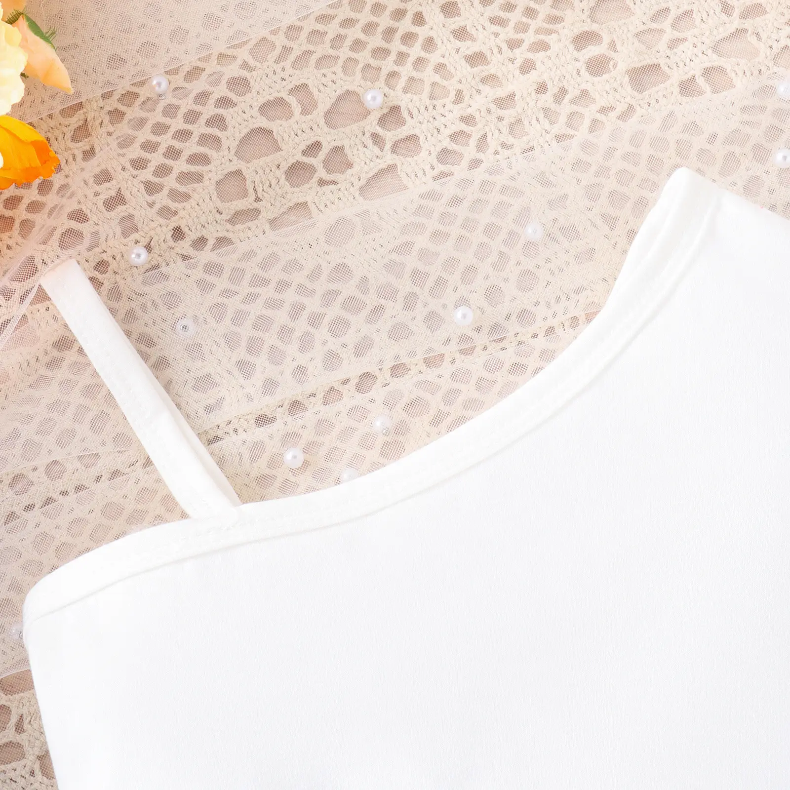 Baoxian Kids White Pink Summer Pants Set — feature 6