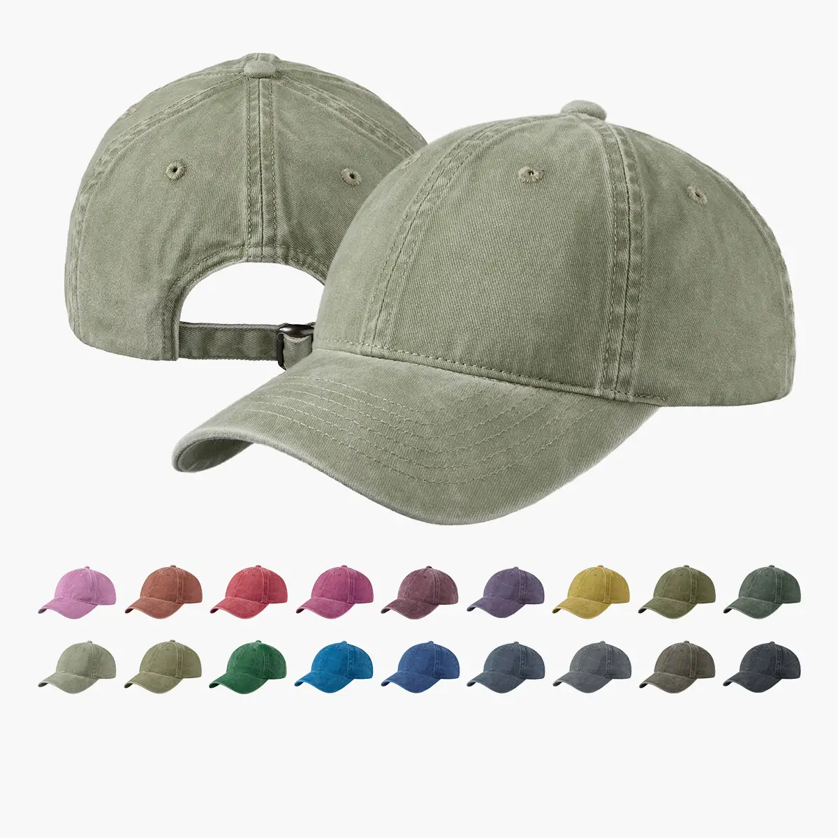 Adjustable Vintage Washed Cap for Men Women
