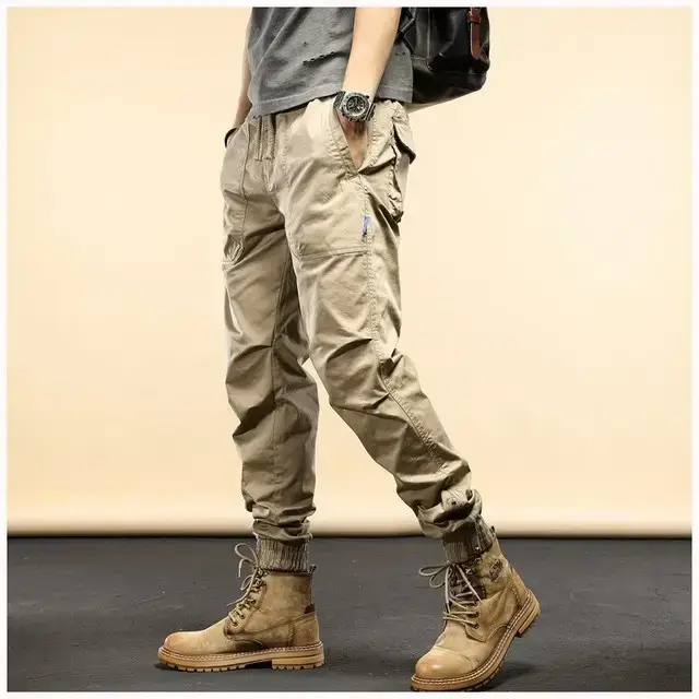 Men Black High-End Jogger Pants 2024 Loose Fit — feature 3