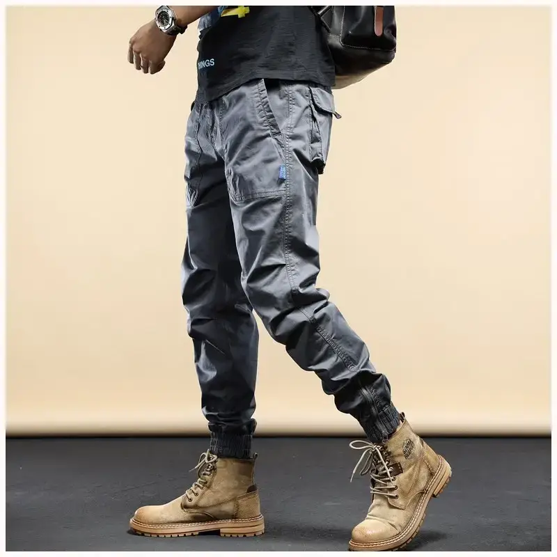Men Black High-End Jogger Pants 2024 Loose Fit - Image 2