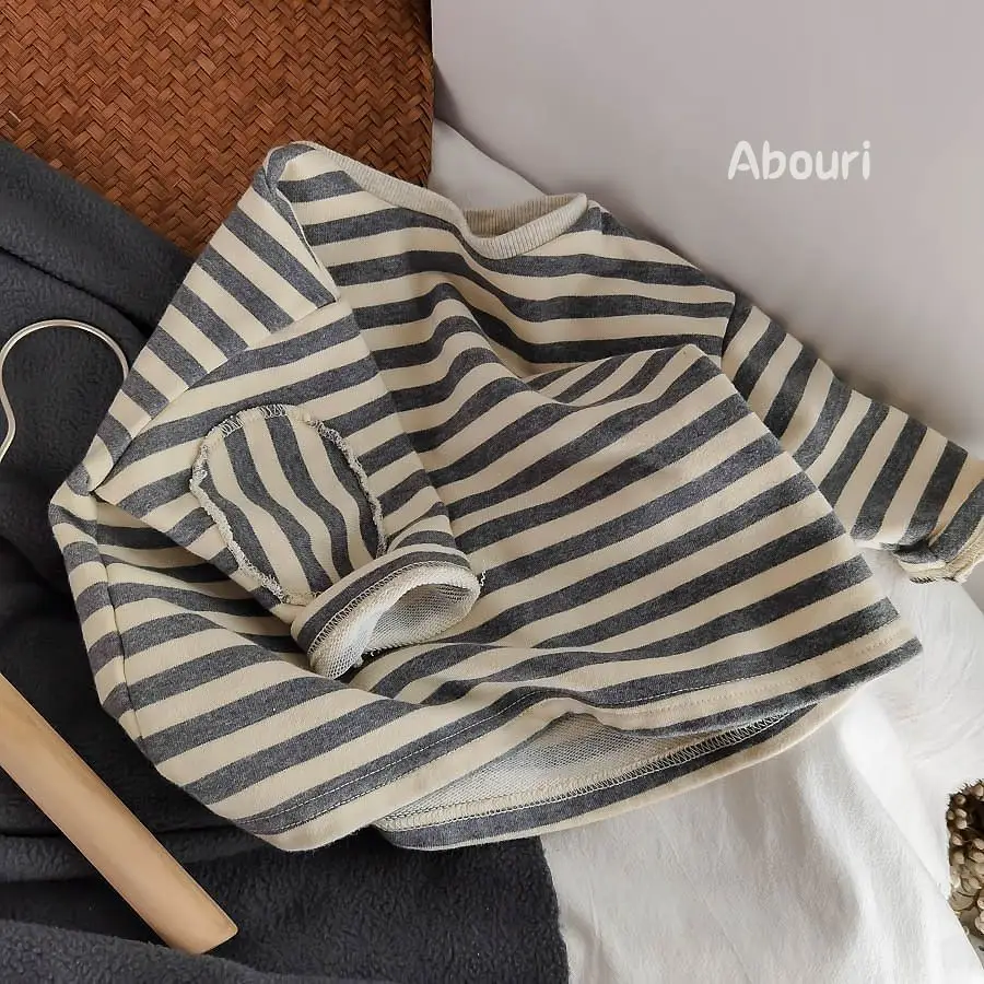 South Korea Baby Striped T-Shirt Boys Girls 2025 Spring - Image 2
