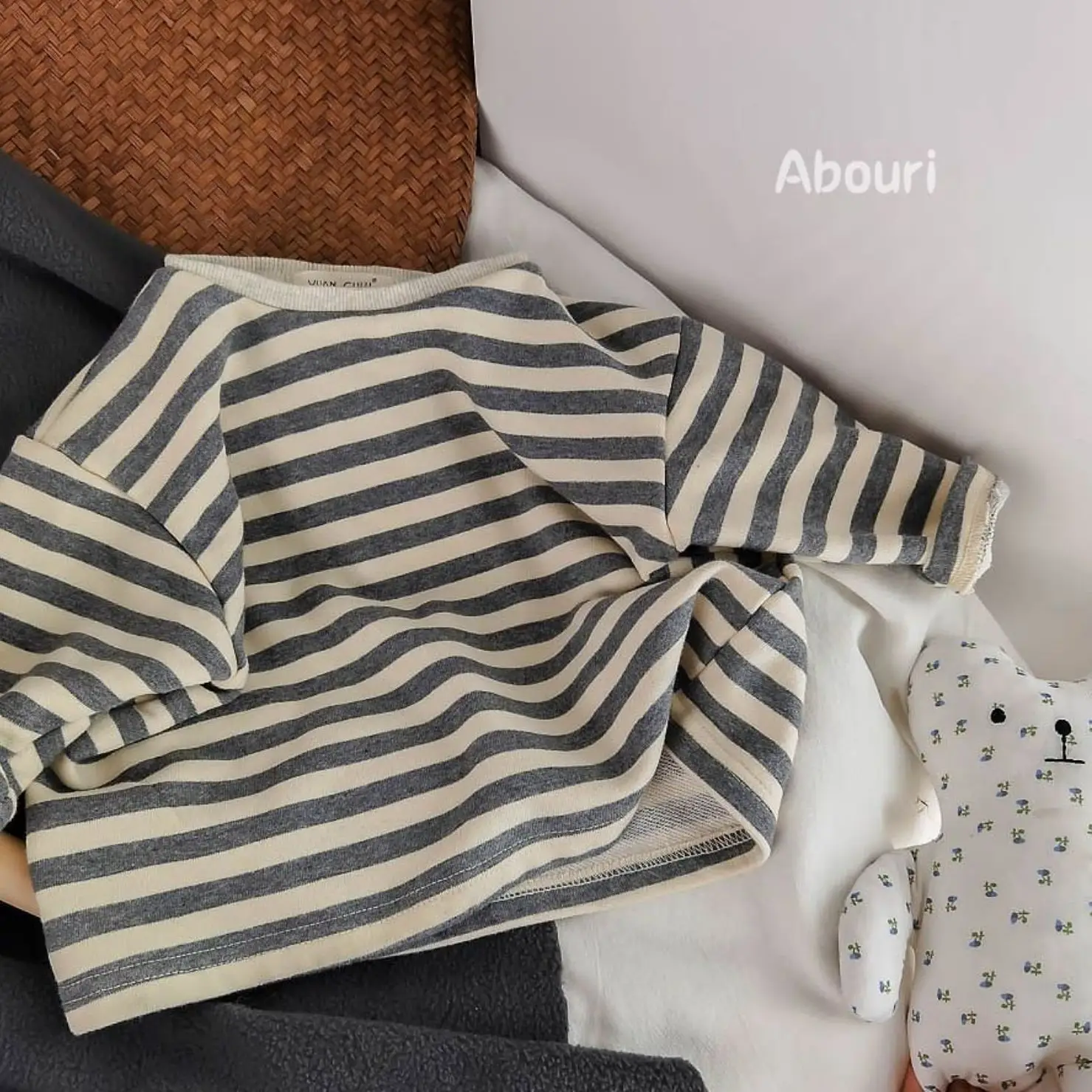 South Korea Baby Striped T-Shirt Boys Girls 2025 Spring - Image 4